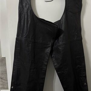 Stallion Black Leather Chaps
